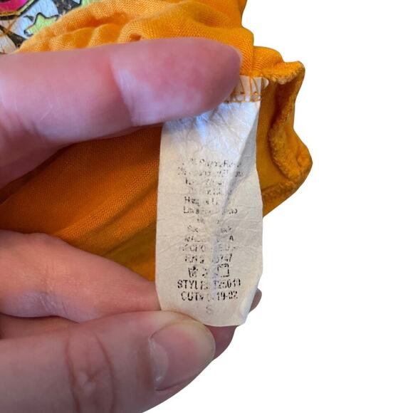 Fashion Nova Eagles California Ripped Fitted Graphic Knot Crop Tee Size Small - Picture 7 of 7